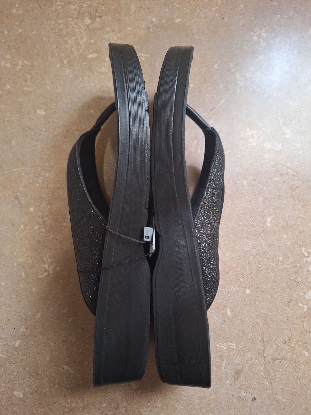 Womens AeroThotic Black Glitter Sandals Sz.10. - Picture 4 of 8